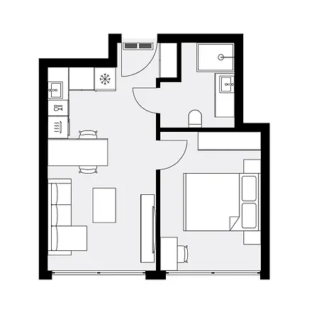 Urban Global Premium - 8th Floor No 16 - Air Condition - Free Garage Katovice